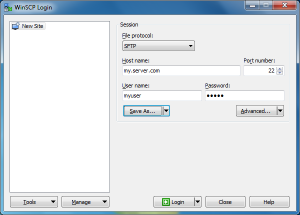 winscp-create-login