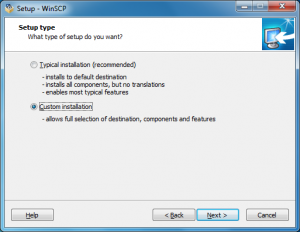 WinScp custom install